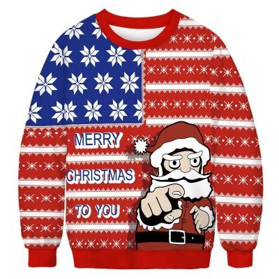 China Custom Christmas Sweatshirt 3D Printing Crewneck Men's Couples Oversized Anti-Wrinkle Sweatshirt for sale