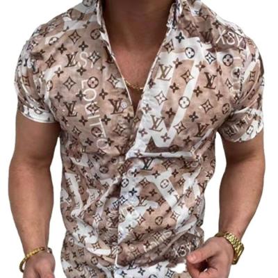 China Henry Men Beach Shirts masculina printed beach shirts male casual camisa hawaiian shirt anti-pilling 2021 sleeve clothing buttons short mens shirts for sale