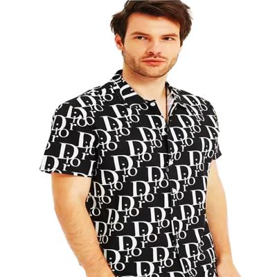 China 2021 Premium Custom Made Men's Anti-pilling Shirt Patterned Fancy Letter Cotton Shirt for sale