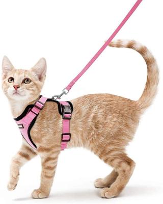 China High Quality Adjustable Soft Suede Reflective Mesh Backpack Pattern Pet Harness Cat Safety Harness for sale