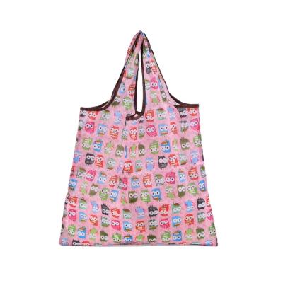 China Economical Folding Custom Design Reusable Foldable Polyester Shopping Bag Eco - Friendly for sale