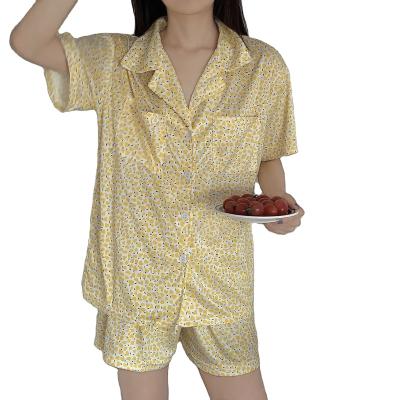 China 2021 Summer Breathable Sleeveless Slim Short Sleeve V-Neck Two Piece Home Dress for sale