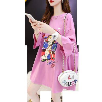 China Summer Breathable Shorts Wrapped Middle And Long Loose Blouse Cotton Large Size Maternity Fashion Korean Version for sale