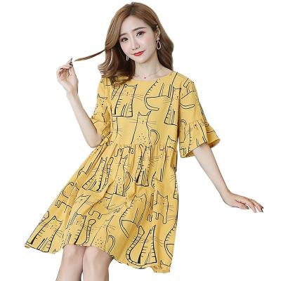 China Summer Breathable Maternity Dress Short Sheath Baby - 200 Catties Loose Midlength Dress Maternity Summer Doll Dress for sale