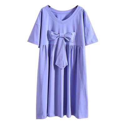 China 200 catties breathable maternity short-sleeved loose mid-length dress baby summer dress version skirt version Korean summer for sale