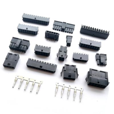 China PCB and wire wire to board connector molex 3.0mm connector for MOLEX 2 4 6 8 10 18 20 pin pitch for sale