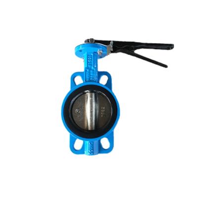 China DN100 General Cast Iron Body Ductile Plate EPDM Seat Wafer Butterfly Valve Price List for sale