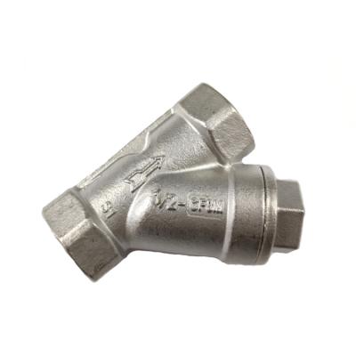 China Thread Y Strainer Valve ANSI SS304 SS316 Metal Water Metal Check Valves Manual General Type 316 PN16 Female Normal Stainless Steel for sale