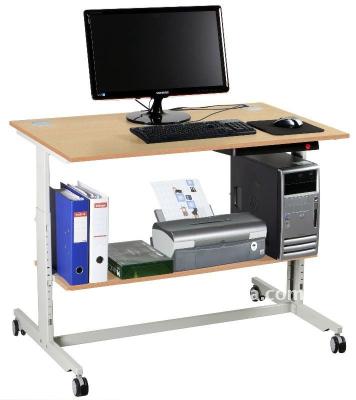 China PC office computer desk with wheels for sale