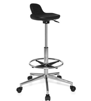 China Adjustable Swivel Chair Laboratory Furniture ESD Lab Stools (Height) Chair with Wheels Office Task Chair for sale