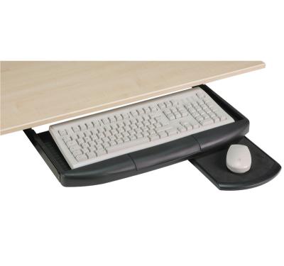 China Plastic Under Desks Clamp-on Keyboard Tray Sliding Computer Keyboard Drawer for sale