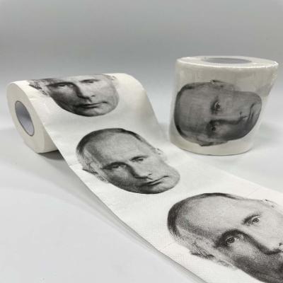 China Virgin Wood Pulp Putin Toilet Paper Roll Russian President Vladimir Putin Novelty Political Gag Funny Gift for Her or Him for sale