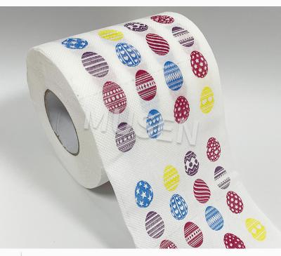 China Virgin Wood Papers Happy Easter Toilet Paper For Easter And Holiday Day for sale