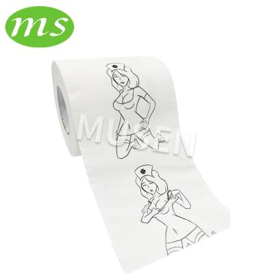 China Virgin Wood Papers Custom Kama Sutra Printed Sex Toilet Paper Roll for sale