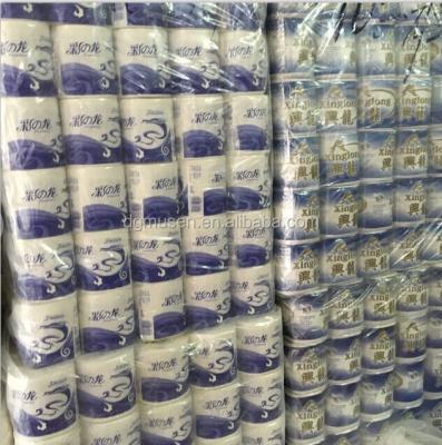 China Virgin wood pulp factory direct white toilet paper tissue, Virgin1 ply 2ply 3 ply tissue paper, poly bag packing for sale