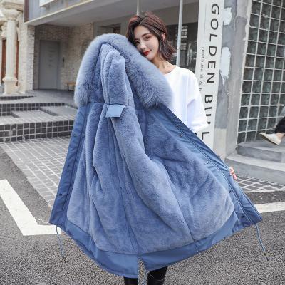 China Wholesale warm winter real raccoon green fur parka anti-shrink with fur for women for sale