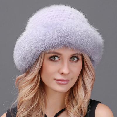 China breathable & Primacy Quality Real Fur Hats Waterproof Winter Warm Fox Fur Hat Mink for sale