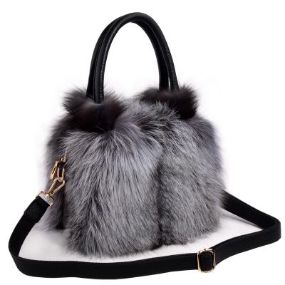 China Fashion factory wholesale customized real mink fur or fox fur bag for sale