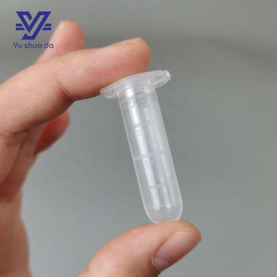 China Polypropylene 2ml Lab Lab Disposable PCR Tube Transparent Centrifuges for sale