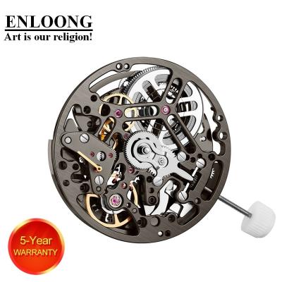 China ENLOONG Luxury Luxury Skeleton Mechanical Movement Automatic Power Long 80 Hours OEM Logo ELA 0757 8N24 8N40 Watch Movement Substitute for sale