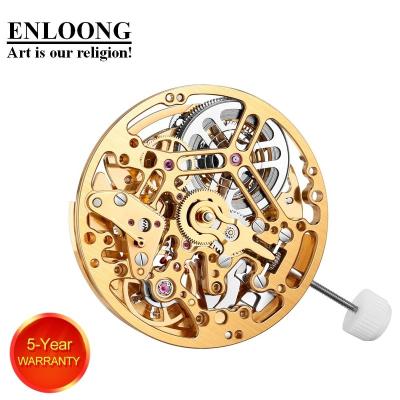 China ENLOONG Luxury Luxury Skeleton Mechanical Movement Automatic Power Long 80 Hours OEM Logo ELA 0757 8N24 8N40 Watch Replacement Movement for sale