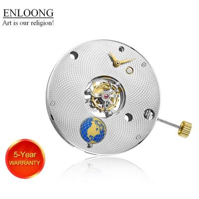 China Real ENLOONG Luxury Tourbillon Central Movement with OEM Manual LOGO Tourbillon Winding Movement 33 Jewels for sale