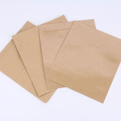 China BIODEGRADABLE Seal Three Side Zipper Aluminum Foil Lined Pure Paper Kraft Paper Bags for sale