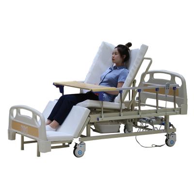 China Hospital Furniture hospital furniture home care manual electric hospital patient clinic bed multi-function nursing bed with toilet for sale