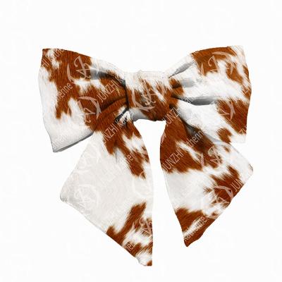 China JUNZHI KATHERINE Girl Print Cactus Cow Skin Bow CX-JZ147 for sale