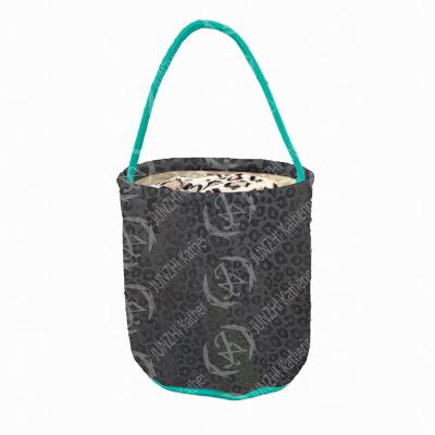 China JUNZHI KATHERINE PU Glitter Leopard Leather Bucket for sale