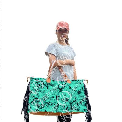 China Polyester JUNZHI KATHERINE Travel Turquoise Weekender Fringe Duffle Wrap for sale