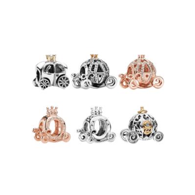 China Pandoraer 925 Sterling Silver Halloween Pumpkin Car String Ornaments Fairy Tale TRENDY Crown Beaded DIY Accessories Jewelry for sale