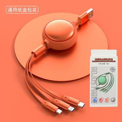 China Amazon Prime 2022 Retractable USB Cable 3 In 1 Retractable USB Cable Micro Sync Data Type Portable C USB Flexible Charging Cable USB Charging Cable For iPhone 13 for sale