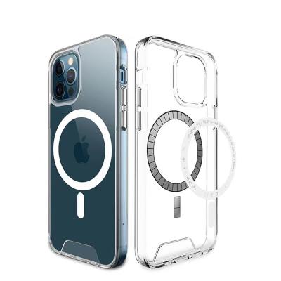 China Shockproof Clear Hard PC Case TPU+ Scratch-Resistant Magnetic Space Phone Case With MagSafing Charging Max iPhone 13Pro for sale