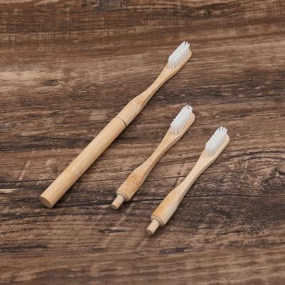 China New hot sale disposable bamboo toothbrush soft bamboo toothbrush set with spare 2 main bamboo toothbrush for sale