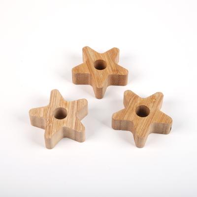 China New Disposable Pentagonal Shape Toothbrush Holder Wooden Children's Toothbrush Holder for sale