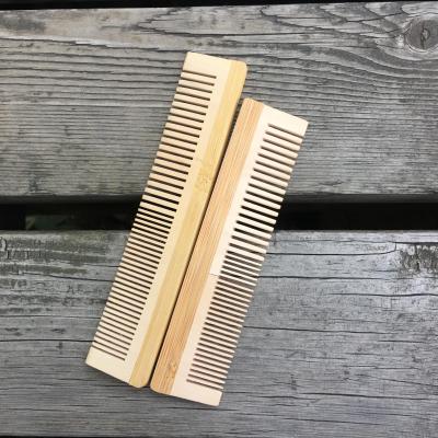 China 100% biodegradable; Portable Good Quality Bamboo Wooden Anti-static Beauty Hotel Travel Wood Products Wide Tooth Hair Comb for sale