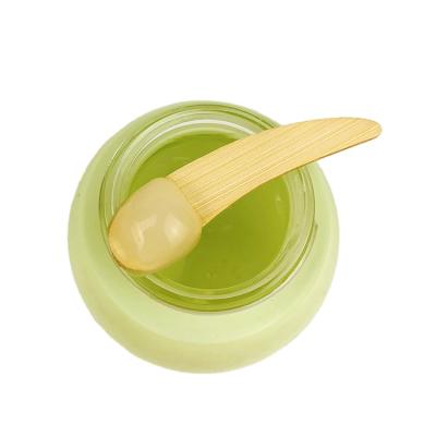 China Reusable; Eco-Friendly Logo Cosmetic Bamboo Spatula Skin Care Products Custom Makeup Spoon for sale