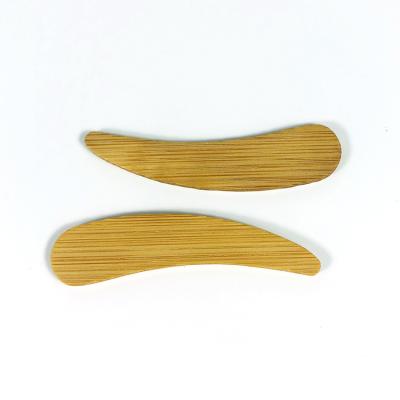 China Reusable; natural wood boxed cosmetic wholesale eco-friendly aesthetically Mini Bamboo Spatula Small Facial Spatula for sale