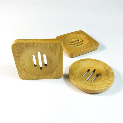 China Creative Luxury Household Hotel Logo Viable Custom Bathroom Bar Bamboo Soap Dish for sale