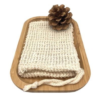 China Washable; Reusable Sisal Soap Bag Pocket Shower Soap Saver Mesh Net Bag For Bath And Shower Use for sale