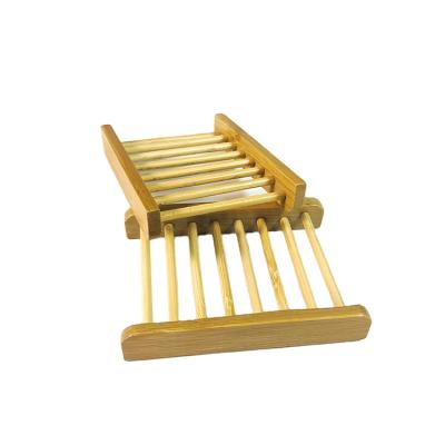 China Factory Direct Sale Viable Mini Bamboo Soap Holder Handmade Portable Soap Dish for sale