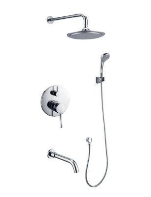 China Without Classic Slide Bar Style Bath And Shower Faucet , In The Wall Install Hotel And Home Bathroom Shower Sets Faucet for sale