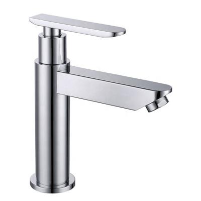 China Faucets Bathroom Cold Water Faucet Square Design Metered Brass Cold Water Faucets for sale