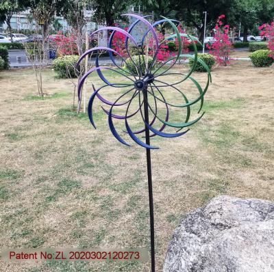 China Europe Metal Stake Garden Wind Spinners for sale