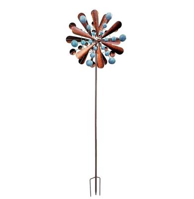 China Metal Stake For The Yard Metal Sun Yard Stake Kinetic Wind Spinner for sale