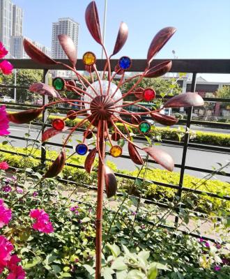 China Europe on alibaba stocklot metal craft solar wind spinner garden decoration stock lot for sale