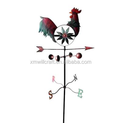 China Decorative Metal Garden Rooster Windmill for sale