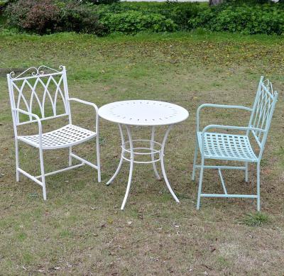 China Garden Set Wrought Iron Patio Furniture Metal Garden Chairs And Tables for sale