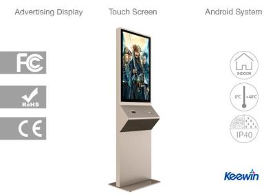 China Android-System-/Windows-Selbstservice-Kiosk mit Infrarotscanner-Thermal-Drucker zu verkaufen